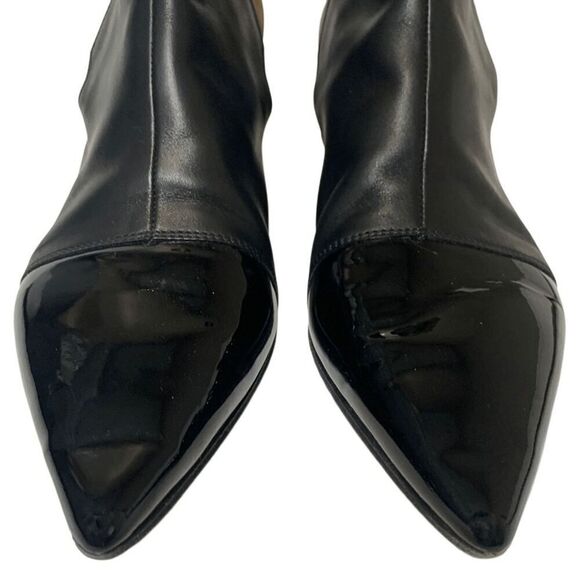 Louis Vuitton Monogram Patent Leather Boots EU 38.5 US 8.5 Black Ankle Booties - Picture 4 of 12